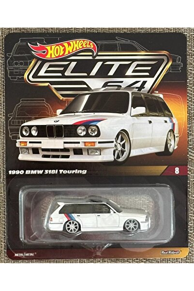 HOT WHEELS Elite 64 - 1990 BMW 318i Touring Beyaz 1:64 Diecast Model Araba
