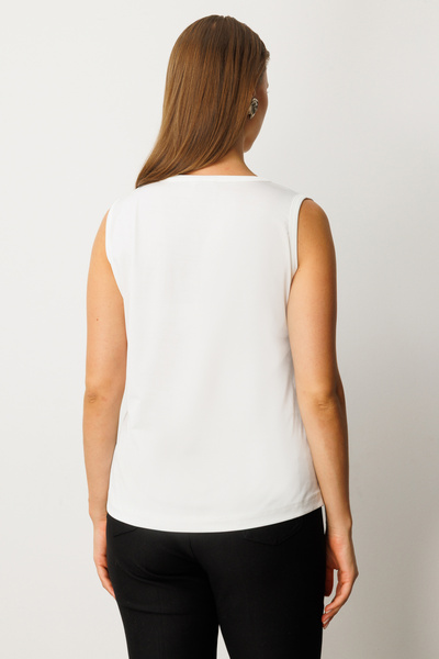 ON Αμάνικο βασικό μπλουζάκι με λεπτομέρεια με κουμπιά στο λαιμό