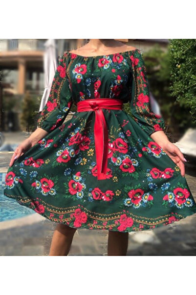 Ie Traditionala Rochie Traditionala cu bujori 4