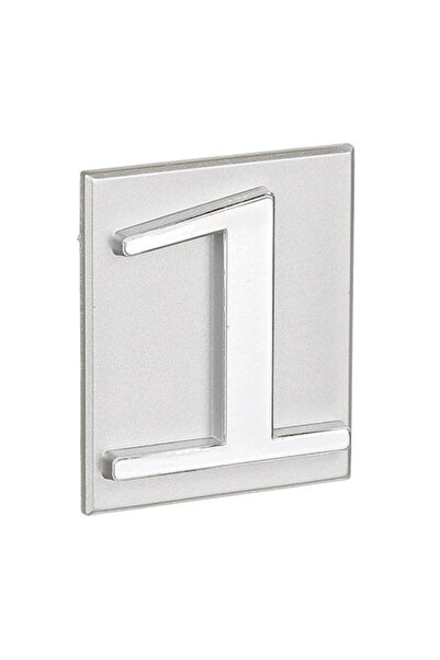 SHOPIENS Numar Casa Cifra 1 Autoadeziv PVC 40x47mm Argintiu Pentru Usa Poarta
