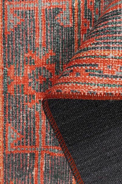 ARTLOOP Soul Etnik Desenli Dokuma Taban Dekoratif Kırmızı Halı AL 432