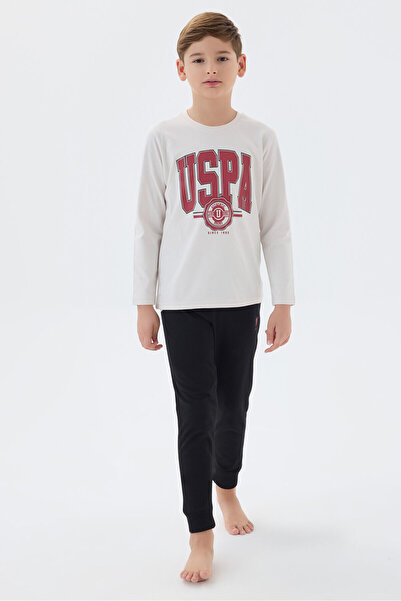 U.S. Polo Assn. U.S. Polo Assn Erkek Çocuk Taş Uzun Kol Pijama Takım