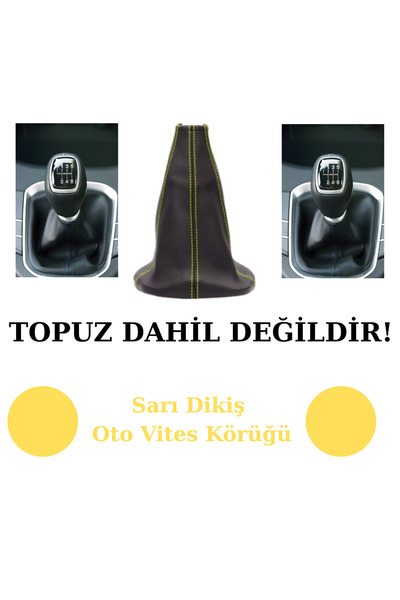 AlpiLeo Special Honda Civic Fc5 Compatible Vehicle,Car,Auto Shift Gaiter Yellow Stitch