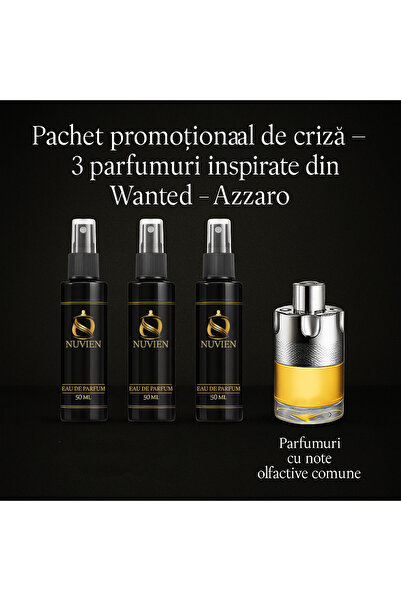 Nuvien Σετ 3 αρωμάτων 50ml – Εμπνευσμένο από το Wanted A.