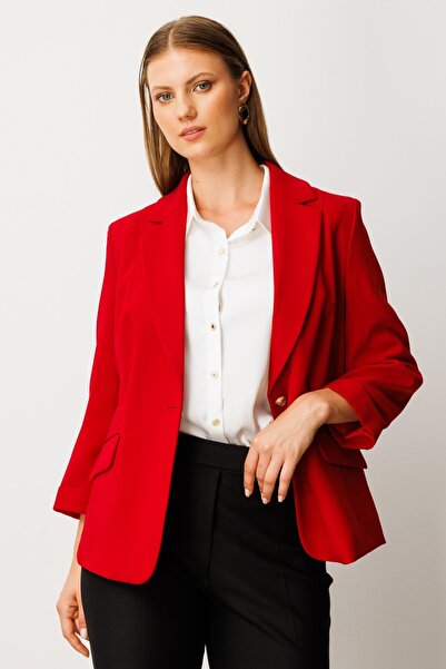 Ekol Kapak Cepli Tek Düğme Ceket