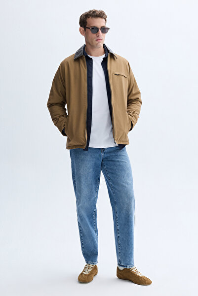 Mudo Casual Jacket with Zipper and Collar Detail