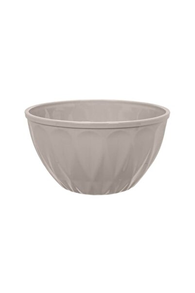 SHOPIENS Serving bowl made of beige plastic with embossed pattern, Shopiens®, round, 300 ml