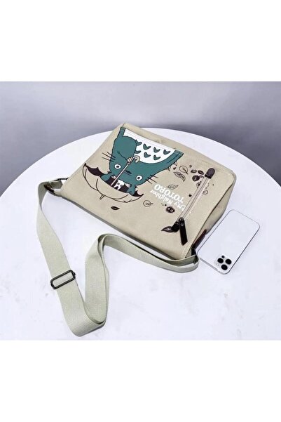 Karakedi Beige My Neighbor Totoro 3 Compartment Messenger Bag