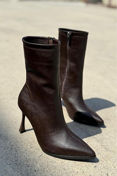 yezy shoes Λεπτές ψηλοτάκουνες μπότες με φερμουάρ Άνετες γυναικείες ματ δερμάτινες μπότες