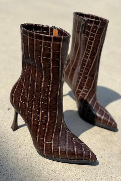 yezy shoes Λεπτές ψηλοτάκουνες μπότες με φερμουάρ Άνετες γυναικείες ματ δερμάτινες μπότες