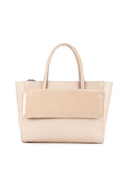 ANNA FELLINI Geanta dama piele, ANNA FELLINI, Madonna 13 mare, nude, 42x15x27 cm