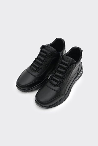 derinet Hakiki Deri Fermuarlı Kadın Bot