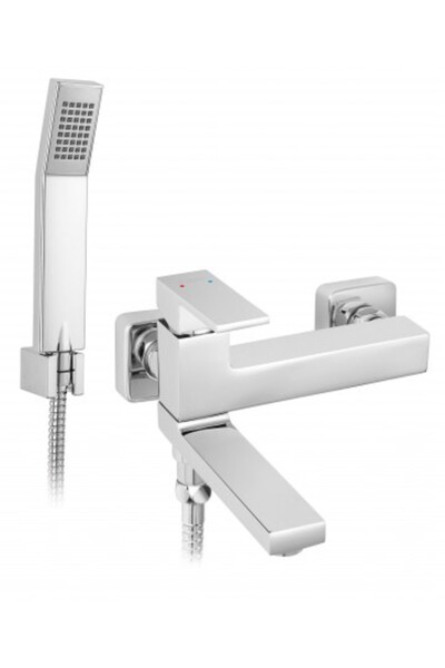 FERRO Baterie de duș-cadă cu montare pe perete și pipă mobilă Zicco