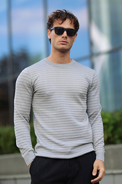 aziso Men's Crew Neck Knitwear Sweater