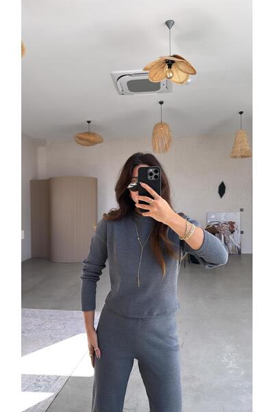 Buket Teke Costum din pânză antracit