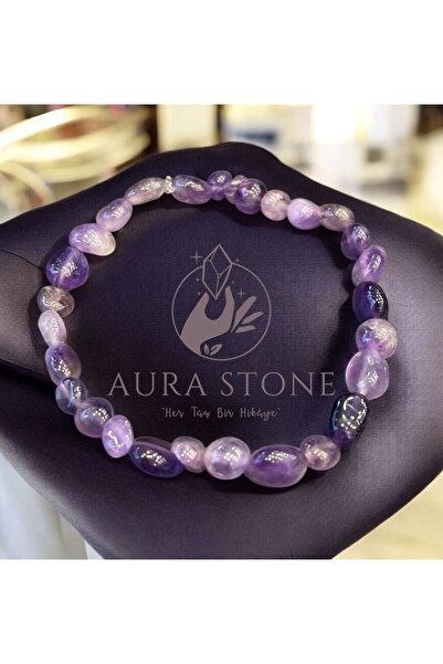 AURA STONE AuraStone Doğal Taş Koyu Ametist Bileklik
