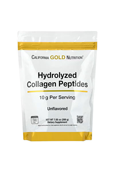 California Gold Nutrition Hydrolyzed Collagen Peptides, Type I & III Collagen Peptides, Unflavored, 7.05 oz (200 g)