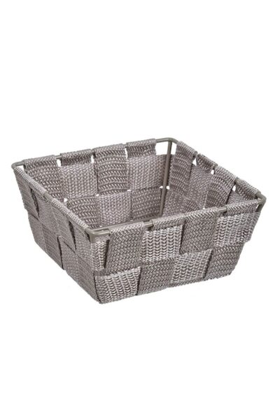 SHOPIENS ® Woven Storage Basket, Taupe, 14x14x6.5 cm