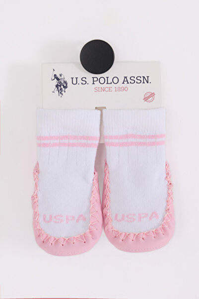 U.S. Polo Assn. Бели чорапи за бебешко момиче U.S. Polo Assn