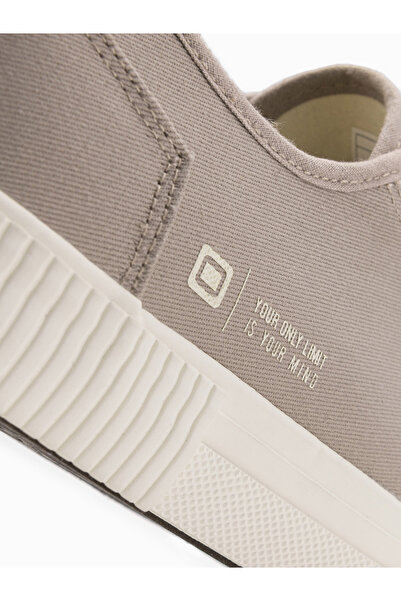 OMBRE BASIC men's classic low sneakers - ash V1 OM-FOTL-0145