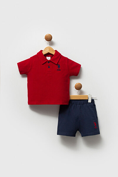 U.S. Polo Assn. Baby Boy Red T-Shirt Set