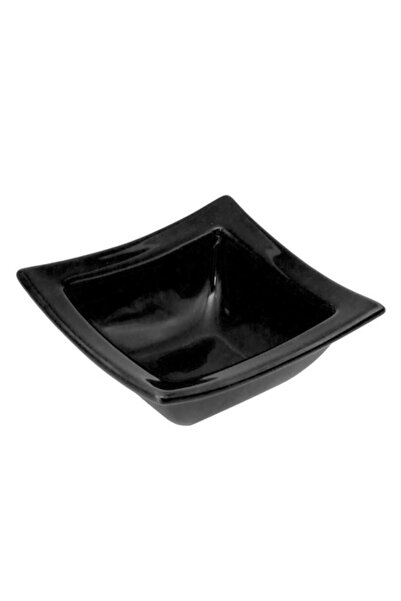 SHOPIENS Ceramic serving bowl Shopiens®, black with wide rim, 85 ml
