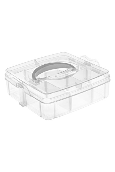 SHOPIENS Plastic Organizer Box with 6 Compartments Shopiens®, 16x15x6 cm
