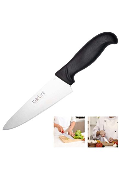Godrej Cartini Classic Chef Knife, Stainless Steel Heavy Duty Slicing and Dicing Meat 6"-Black