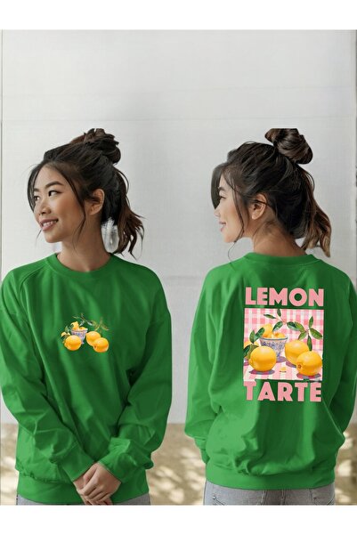 ArtYus Tricou unisex cu mânecă lungă Lemon Tarte Transfer cu imprimeu guler r...