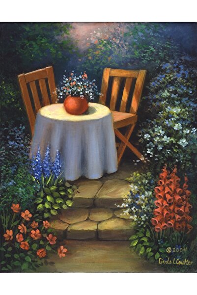 Royal Canvas painting The garden table