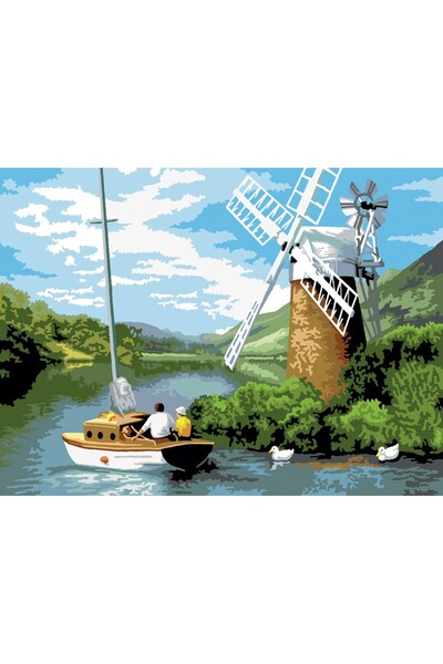 Royal Pictura pe numere Moara de apa 32x40 cm