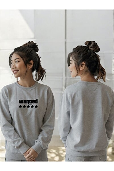 ArtYus سويت شيرت برقبة دائرية وأكمام طويلة للجنسين مطبوع عليه Wanted Transfer