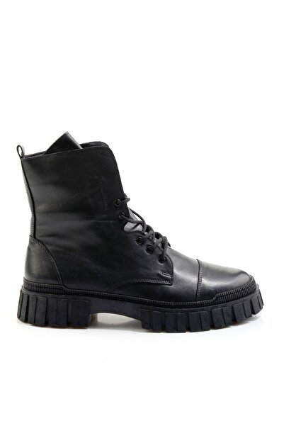 Bambi Siyah Hakiki Deri Erkek Bot & Bootie E02304084143