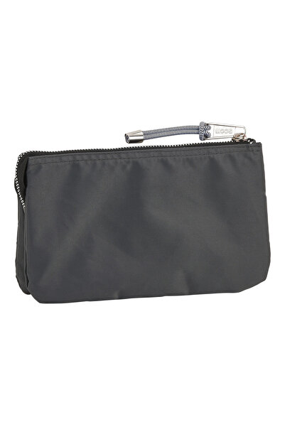 safta Women's makeup bag with 3 zippers Moos Casual gray 22x13x2 cm