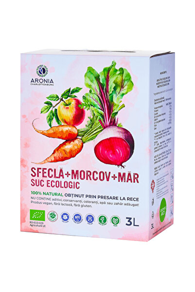 Aronia Charlottenburg Suc de sfeclă roșie, morcovi și mere 100% și 3L
