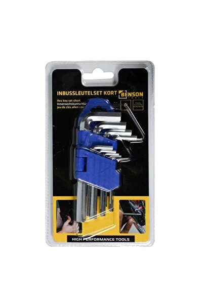 Benson Set 9 chei hexagonale scurte profesionale
