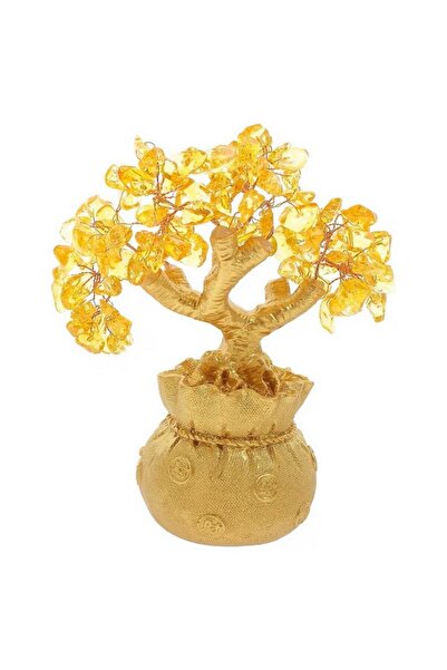 GarneckMIX Ornament Feng Shui, model bonsai, 19 cm, auriu, Garneck