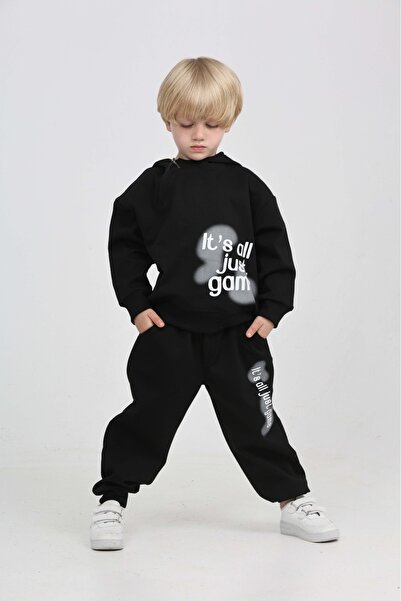 Toontoy Boy's Collar Zipper Tracksuit
