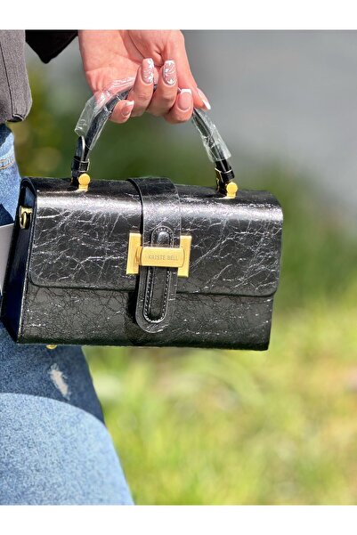 KRISTE BELL - Black Gold Buckle Crossbody Women's Bag