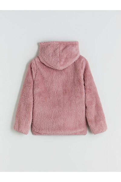 LC Waikiki Δημιουργήστε το στυλ σας από το UZG Store |   με κουκούλα Φούτερ με φερμουάρ για κορίτσια από βελούδινο υλικό