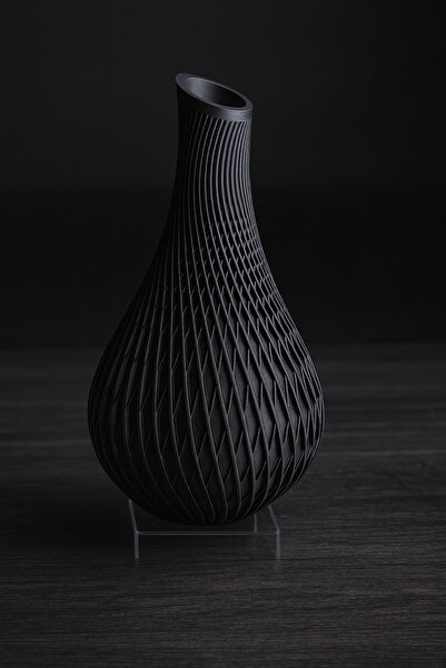 Modern Dalgalı Tasarım Dekoratif Vazo - 18cm