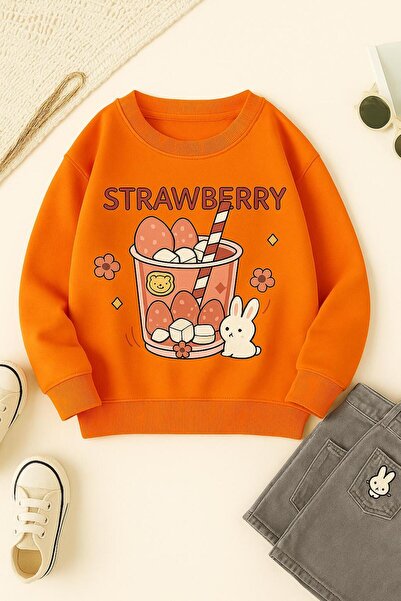 BENROMA Hanorac unisex pentru copii, cu 3 fire, din bumbac pieptănat, cu impr...