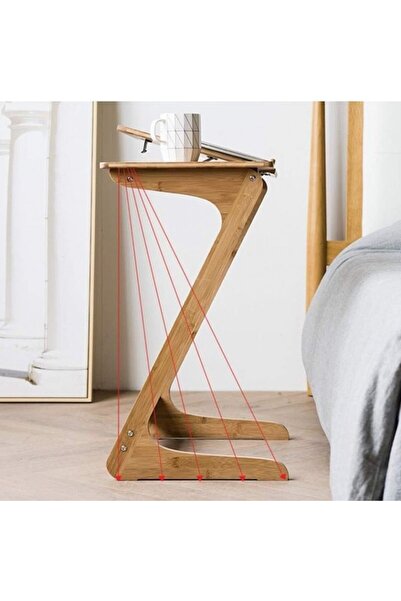 ECARLA Multifunctional, foldable, bamboo table, for laptop and tablet, 60x35x67 cm, eCarla, STL21