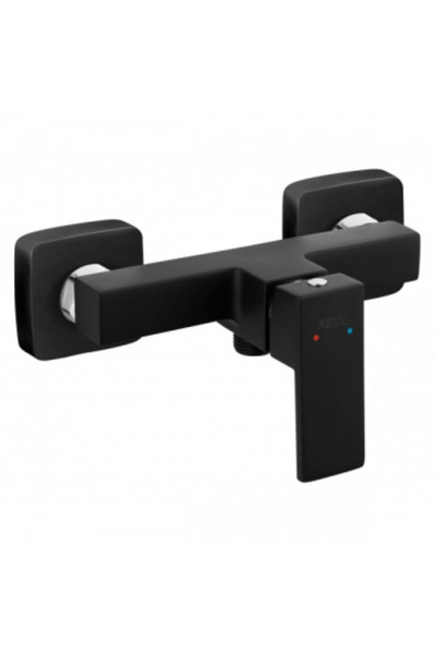 FERRO Pachet 3 in 1 Baterie dus Negru, Baterie lavoar Zicco si Set Bara Dus 1 Functii Sinus Black, Negru