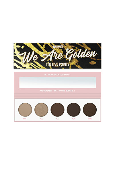 miyo makeup MIYO - Five Points 01 We Are Golden, 6.5g - o paletă de 5 farduri...