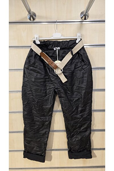 Park Moda Italian Pants with Leather Look Belt