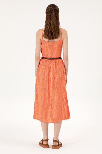 U.S. Polo Assn. Kadın Fuşya Dokuma Elbise 50306641-VR023