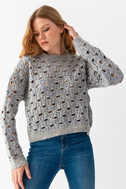 Noi Belis سترة تريكو ناعمة الملمس بياقة دائرية AW25KZ0044