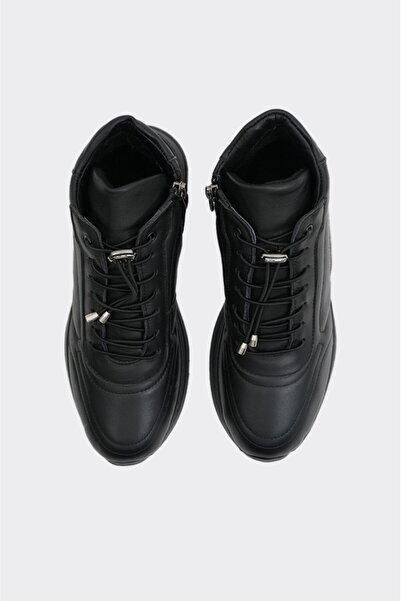 derinet Fermuarlı Hakiki Deri Kadın Bot