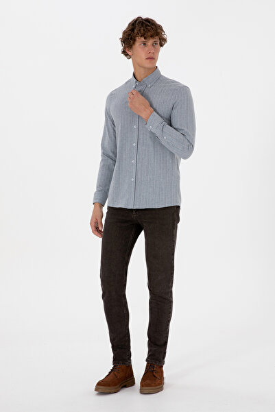 U.S. Polo Assn. Erkek Açık Mavi Uzun Kollu Gömlek 50308586-VR003